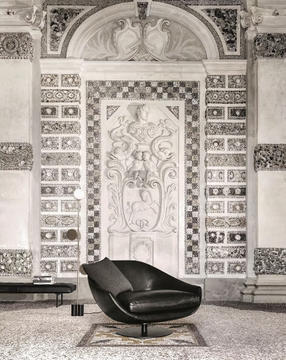 AVÌ - Swivel leather armchair with removable cover with armrests by Désirée divani - view 3